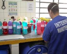 Cudados com a higienização do covid-19 nas penitenciarias.Foto: Ari Dias/AEN