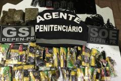 Agentes do Depen apreendem drogas e celulares que seriam entregues a presos de Foz do Iguaçu